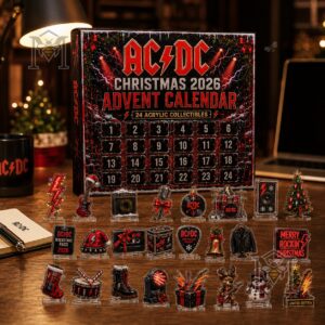 AC/DC Christmas 2026 Advent Calendar - close-up of the box showing dates 1 to 24