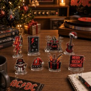 AC/DC Christmas 2026 Advent Calendar - box with a vinyl record and festive decorations