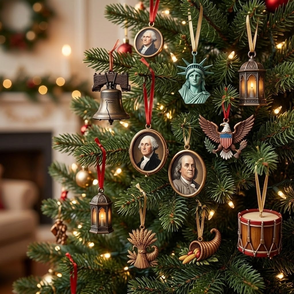 American Independence 250th Anniversary 2026 Advent Calendar 24 Day Acrylic Christmas Ornament - photo 3