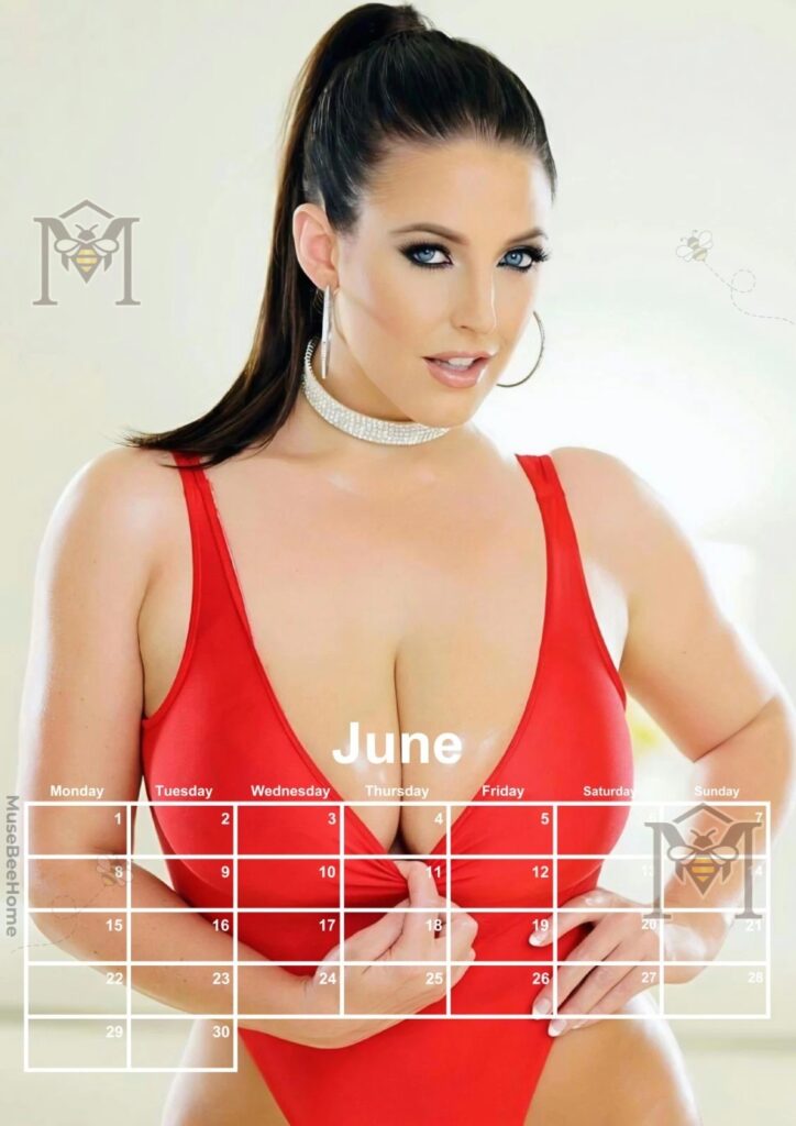 Angela White Sexiest Women Calendar 2026-2027 Iconic Photo 2D Product - lower body close-up of blue bikini