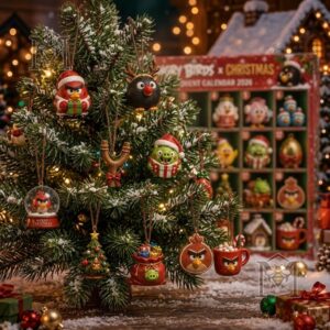 Angry Birds Christmas 2026 Advent Calendar - close-up of the bottom left with later compartments