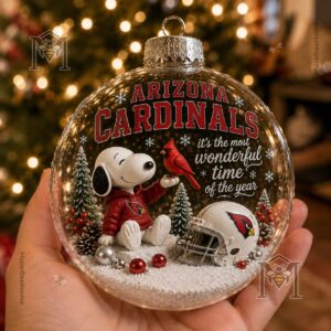 Arizona Cardinals Snoopy Christmas Snow Globe Ornament 2026 - photo 4