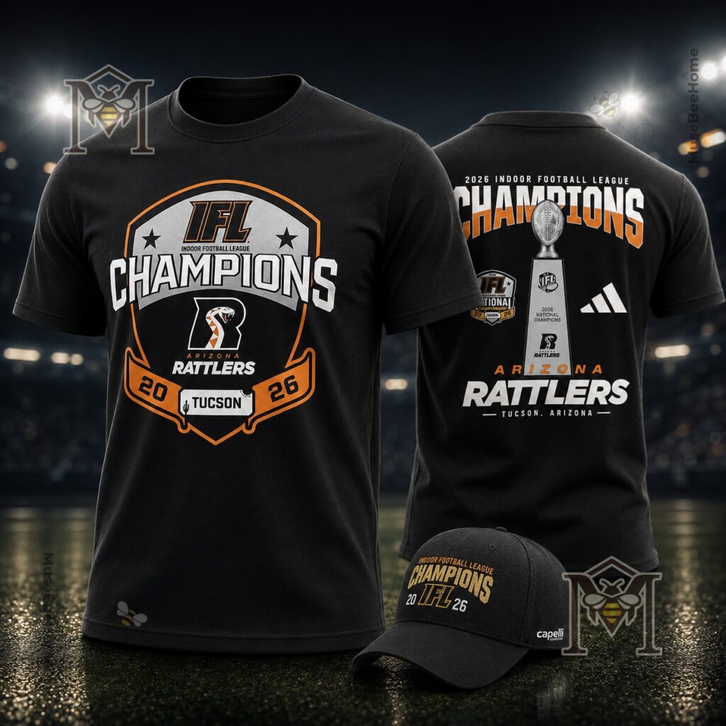 Arizona Rattlers 2026 IFL National Champions T-Shirt - close-up on t-shirt design