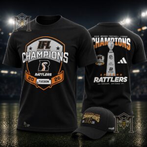 Arizona Rattlers 2026 IFL National Champions T-Shirt - close-up on t-shirt design