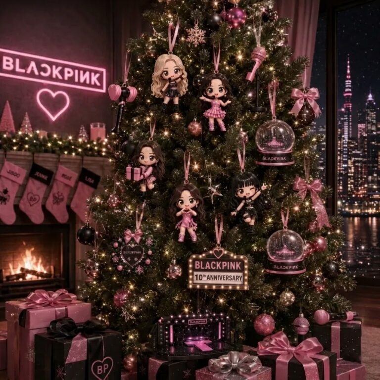 BLACKPINK 10th Anniversary 2026 Advent Calendar 24 Day Acrylic Ornaments box featuring chibi members