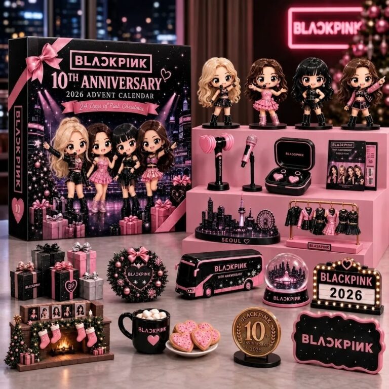 BLACKPINK 10th Anniversary 2026 Advent Calendar 24 Day Acrylic Ornaments with all ornaments displayed