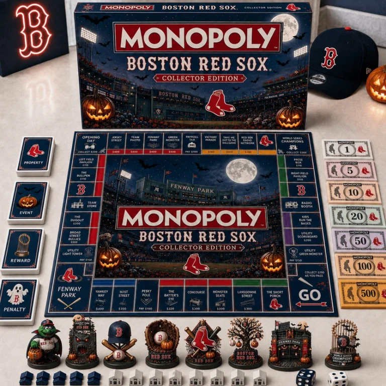 Boston Red Sox Halloween Board Game - full set laid out with box