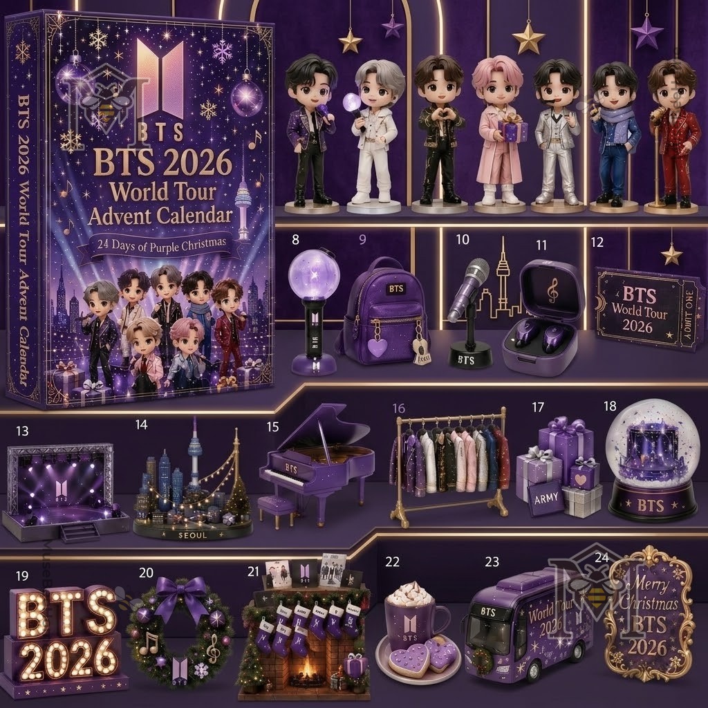 BTS World Tour 2026 Purple Christmas Advent Calendar