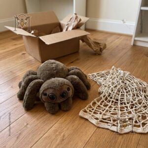 Build A Bear Harry Potter Halloween Spider Plush Toy - close-up of the spider plush's face and legs in the