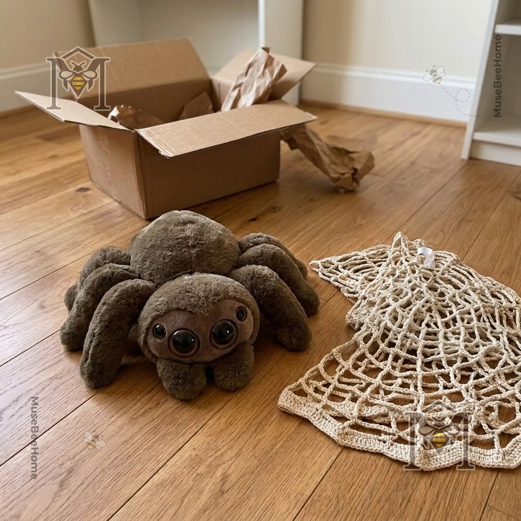 Build A Bear Harry Potter Halloween Spider Plush Toy - close-up of the spider plush's face and legs in the
