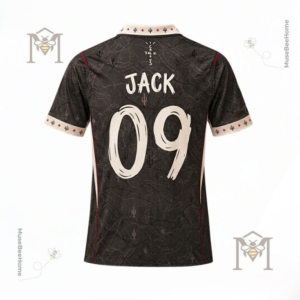 Chelsea Football Club Cactus Jack Collaboration Custom Jersey - close-up back with name and number