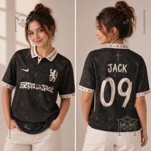 Chelsea Football Club Cactus Jack Collaboration Custom Jersey - close-up back hem and number detail