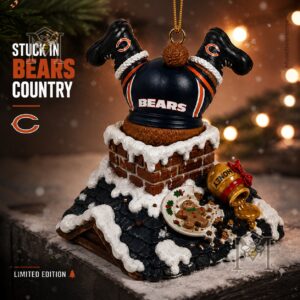 Chicago Bears Staley Da Bear Christmas 2026 Ornament - full front view