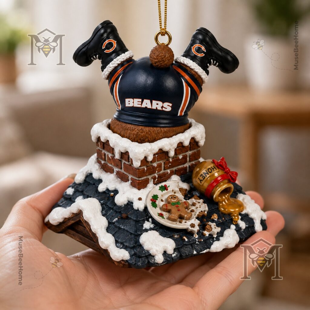 Chicago Bears Staley Da Bear Christmas 2026 Ornament - lower section showing snowy roof and 'LIMITED EDITION'