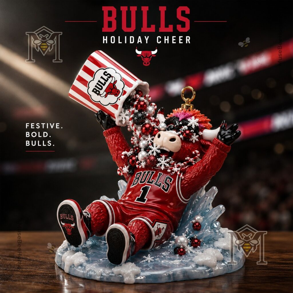 Chicago Bulls Christmas 2026 Benny Popcorn Blizzard Christmas Ornament 2026 – Full view Chicago Bulls Christmas 2026 Benny Popcorn Blizzard Christmas Ornament 2026 - full view