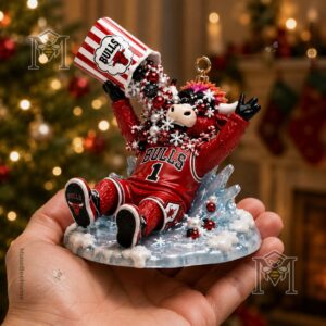 Chicago Bulls Christmas 2026 Benny Popcorn Blizzard Christmas Ornament 2026 - lower left detail