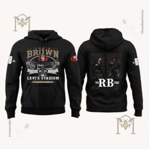 Chris Brown & Usher R&B Tour 2026 Levi's Stadium Hoodie - close view of front tour graphic