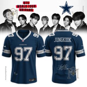 Dallas Cowboys BTS World Tour Arirang 2026 Jersey - front and back view