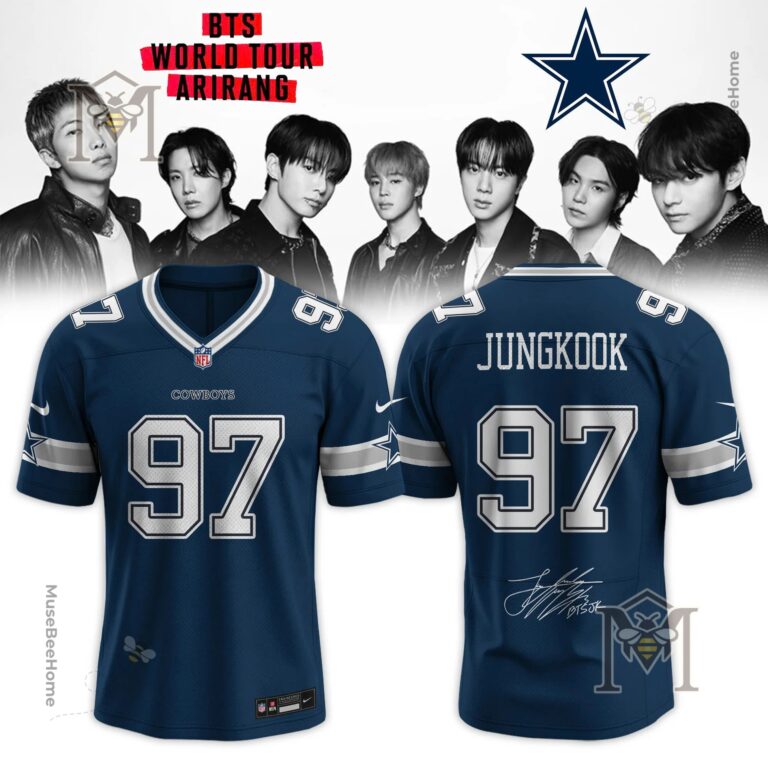 Dallas Cowboys BTS World Tour Arirang 2026 Jersey - front and back view