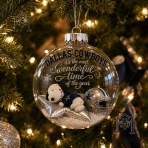Dallas Cowboys Snoopy Christmas Snow Globe Ornament 2026 - photo 3