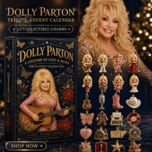 Dolly Parton Tribute Advent Calendar 2026 - front box and 24 charms
