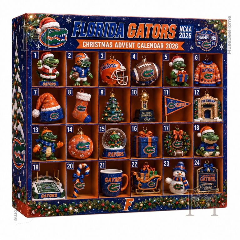Florida Gators NCAA 2026 Champions Christmas Advent Calendar - top left detail