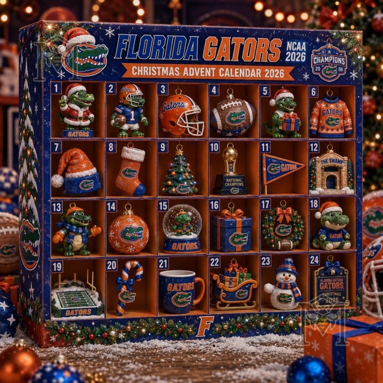Florida Gators NCAA 2026 Champions Christmas Advent Calendar - full display
