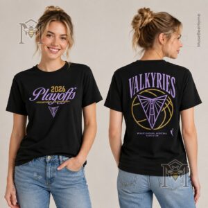 Golden State Valkyries 2026 Playoffs Black T-Shirt - close-up of the back design
