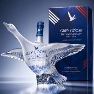 Grey Goose 30th Anniversary 1996-2026 Vodka Bottle Collector Edition - full product with display box