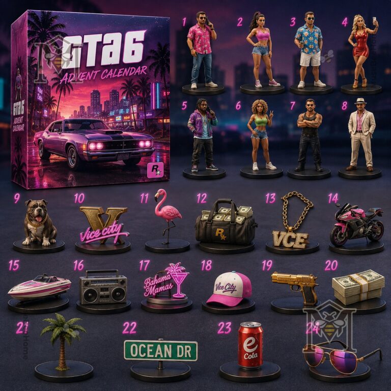 GTA 6 Advent Calendar Miniature Figures and Accessories - complete set with box and all items