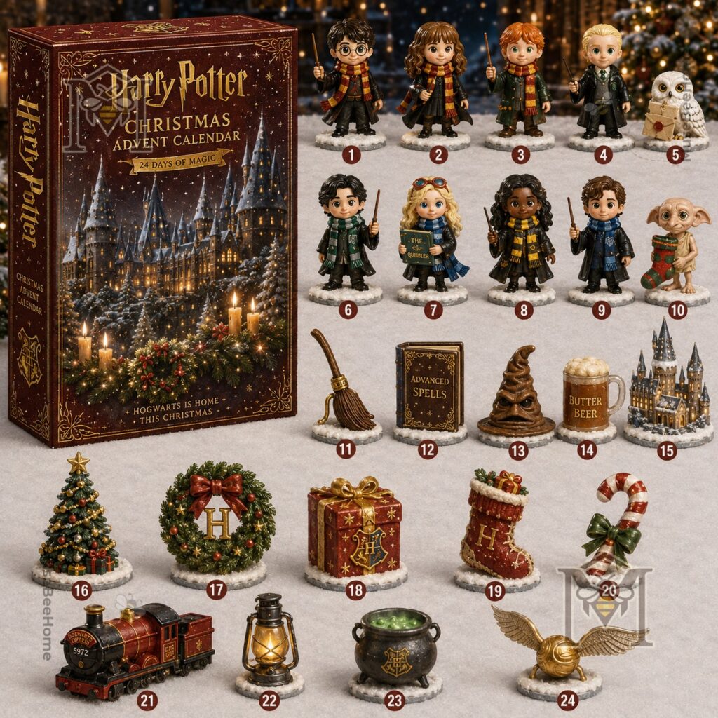 Harry Potter Christmas Advent Calendar 2026 - 24 Days of Magic Acrylic Set – 24 Days of Magic Acrylic Harry Potter Christmas Advent Calendar 2026 - 24 Days of Magic Acrylic Set - full set display