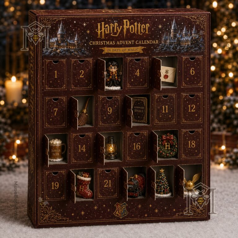 Harry Potter Christmas Advent Calendar 2026 - 24 Days of Magic Acrylic Set - calendar box and top row figures