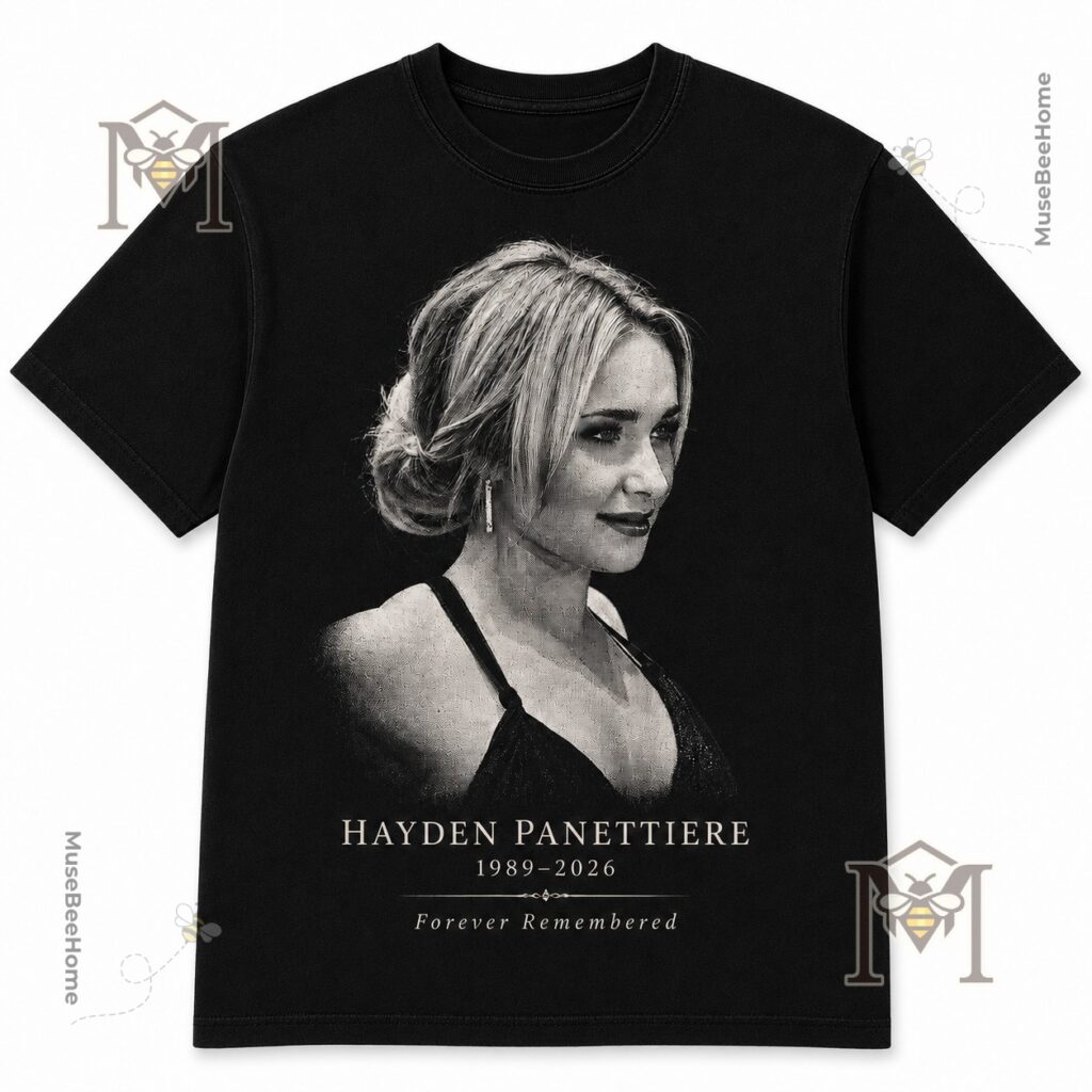 Hayden Panettiere Memorial 1989-2026 Forever Remembered T-Shirt - two shirts, one in focus, one blurred in