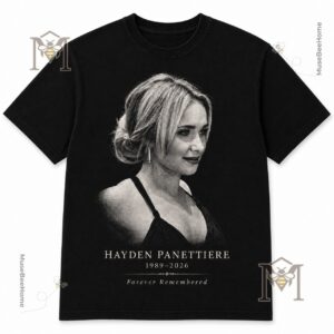 Hayden Panettiere Memorial 1989-2026 Forever Remembered T-Shirt - two shirts, one in focus, one blurred in