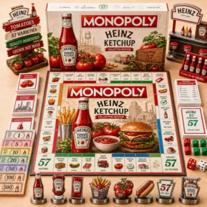 Heinz Ketchup Collector Edition Board Game with all components displayed