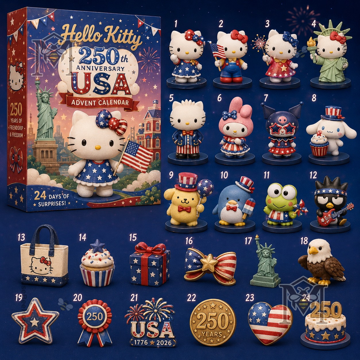 Hello Kitty and Friends 250th Anniversary USA 2026 Advent Calendar