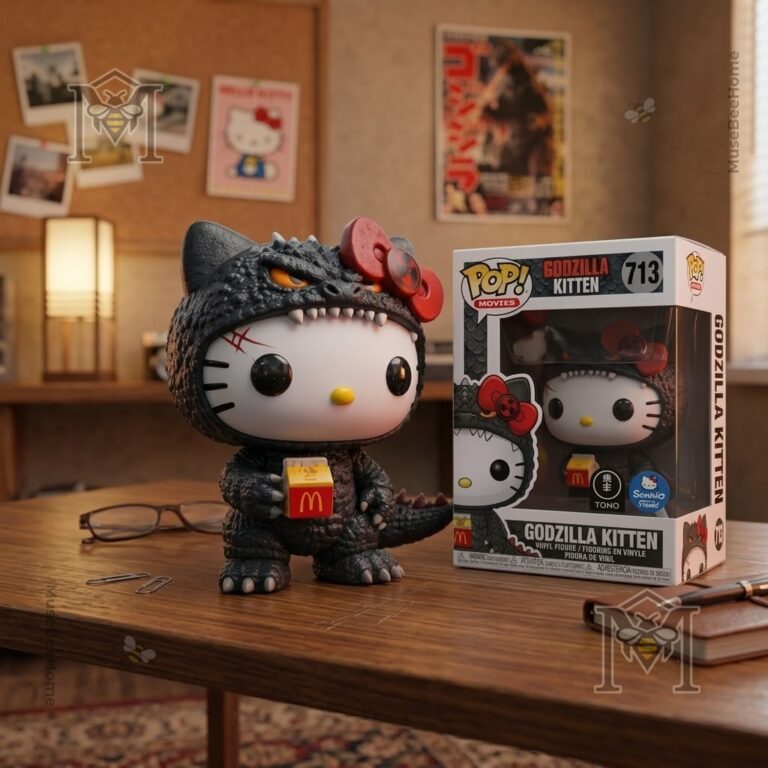 Hello Kitty Godzilla McDonald's Special Event Funko Pop Movies 713 Vinyl Figure - close-up of figure's face