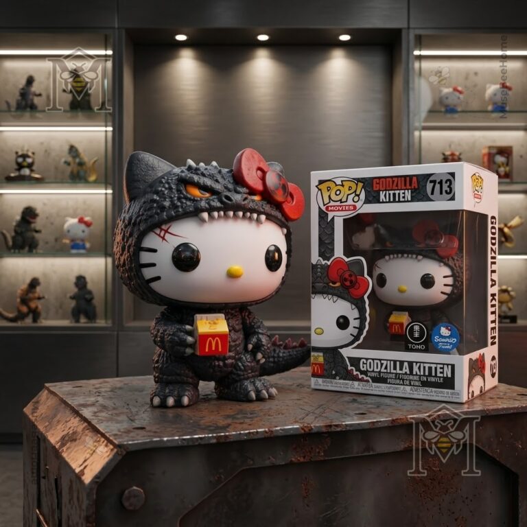 Hello Kitty Godzilla McDonald's Special Event Funko Pop Movies 713 Vinyl Figure - full view with collector box
