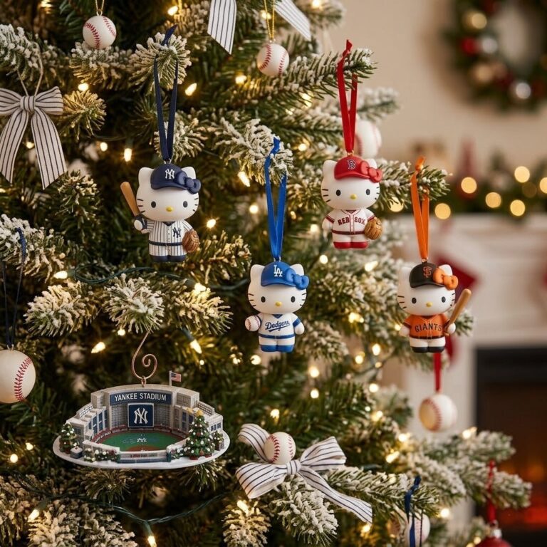 Hello Kitty MLB Advent Calendar 2026 - calendar box with top row of figurines
