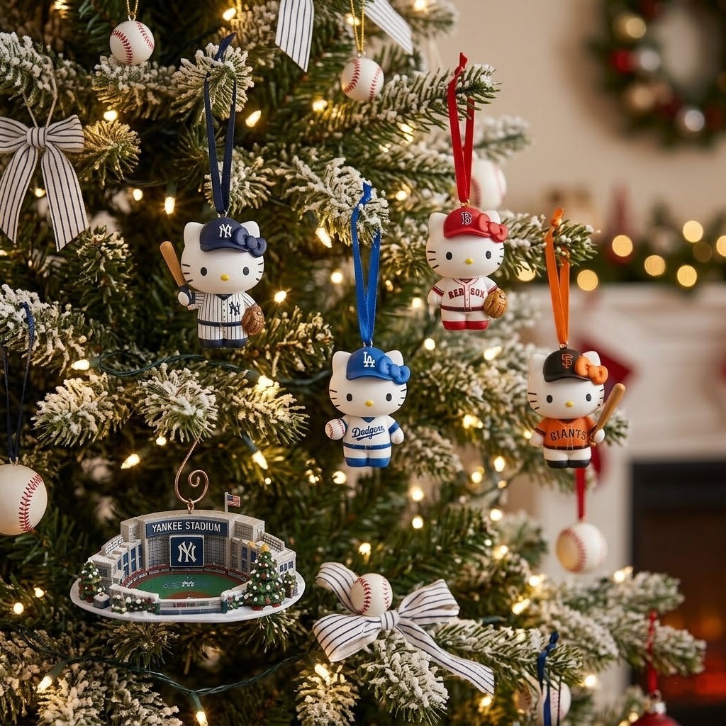 Hello Kitty MLB Advent Calendar 2026 - calendar box with top row of figurines