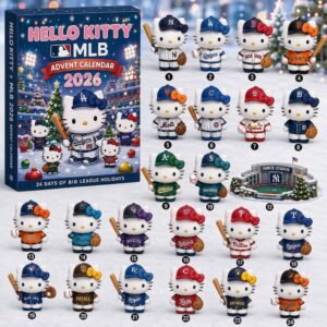 Hello Kitty MLB Advent Calendar 2026 - full set with calendar box and all figurines