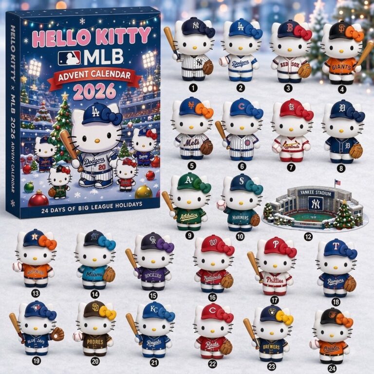 Hello Kitty MLB Advent Calendar 2026 - full set with calendar box and all figurines