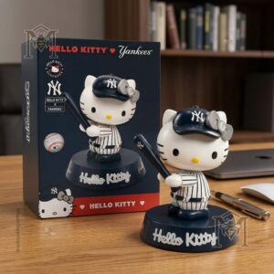 Hello Kitty New York Yankees Collectible Bobblehead Figure 2026 - figure in box with baseball and 'Officially