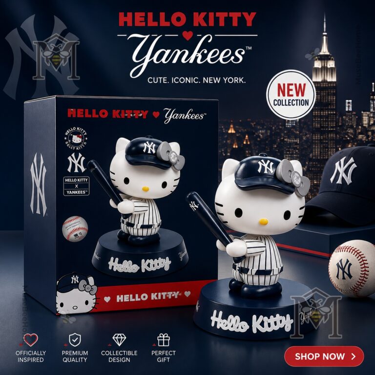 Hello Kitty New York Yankees Collectible Bobblehead Figure 2026 - full product display with packaging and