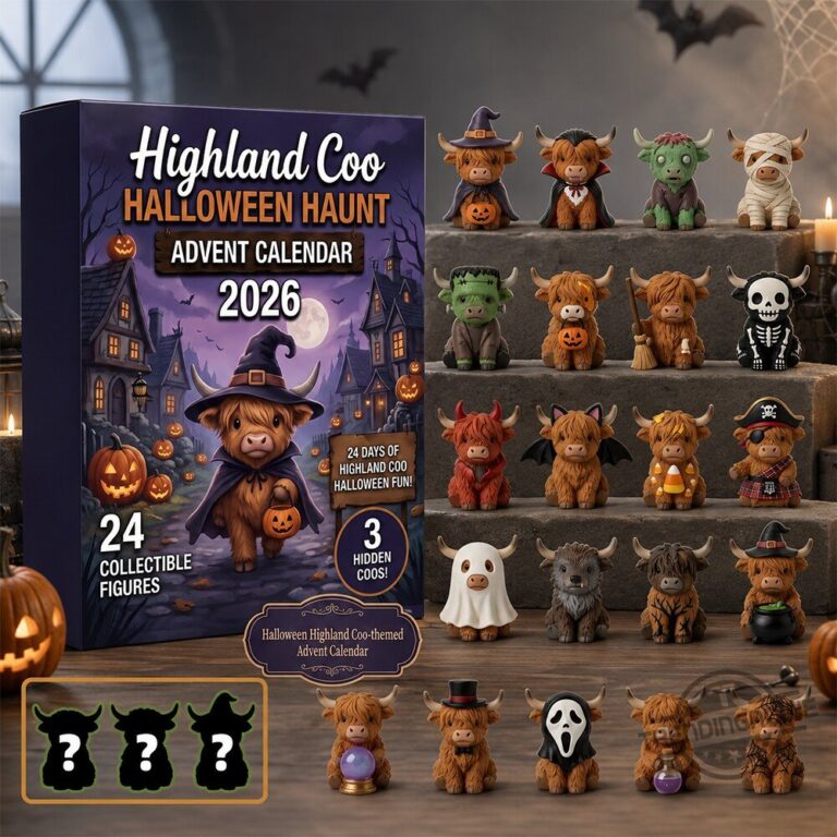 Highland Coo Halloween 2026 Spooky Figures Advent Calendar - full product display