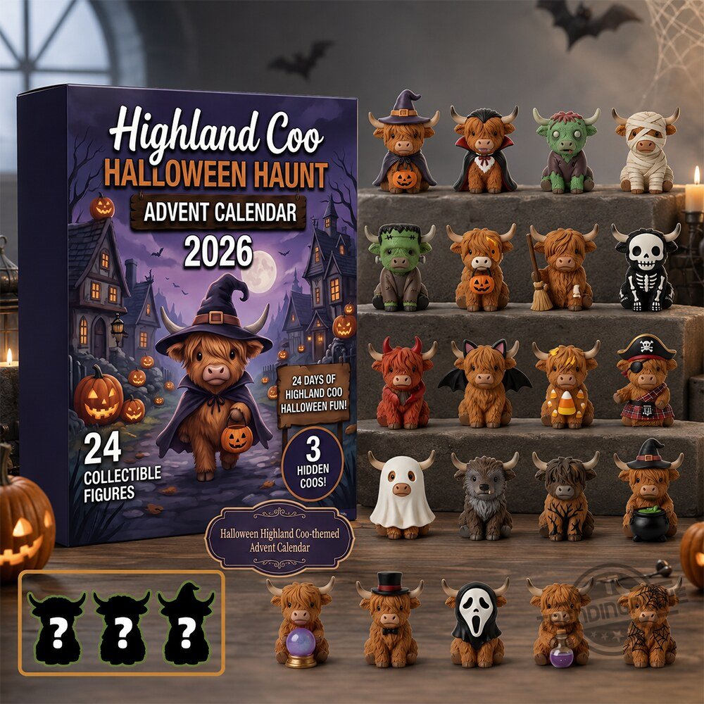 Highland Coo Halloween 2026 Spooky Figures Advent Calendar – Full product display Highland Coo Halloween 2026 Spooky Figures Advent Calendar - full product display