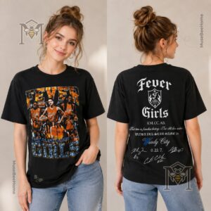 Indiana Fever T-Shirt - graphic with two players and 'FEVER GIRLS' text