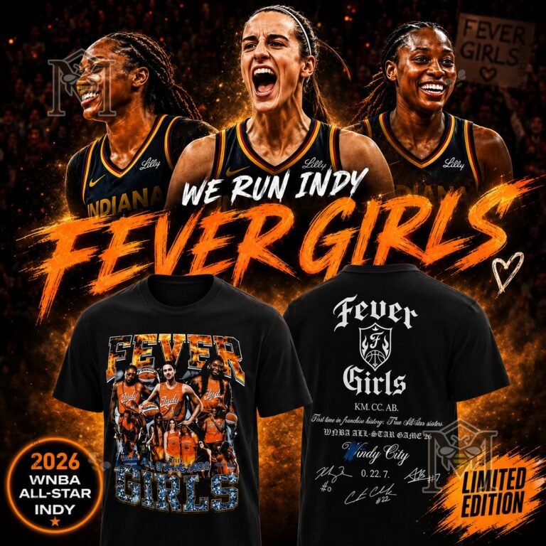 Indiana Fever 2026 WNBA All-Star Indy T-Shirt - full product display with player graphics