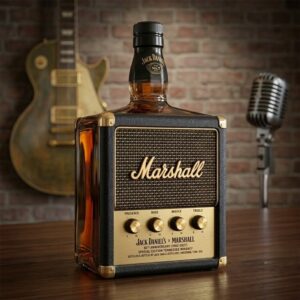 Jack Daniel's Marshall 65th Anniversary Whiskey Bottle Collector Edition - full front view