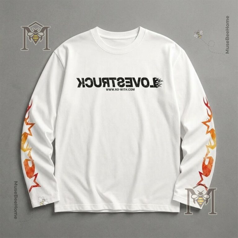 Jungkook ROWITH’s Bio Arlington Day 2 Long Sleeve T-Shirt - close-up on model's chest and sleeves